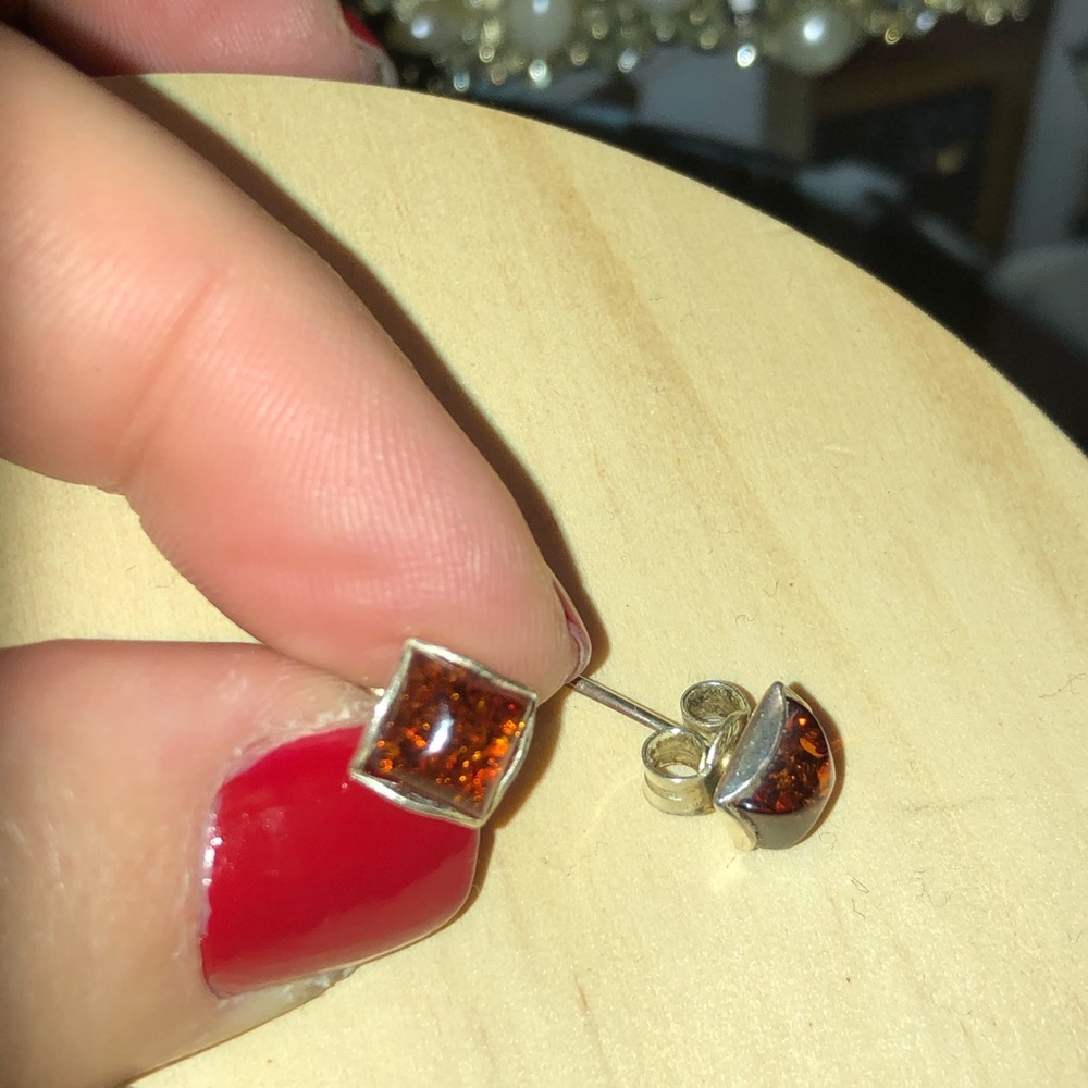 Amber earrings